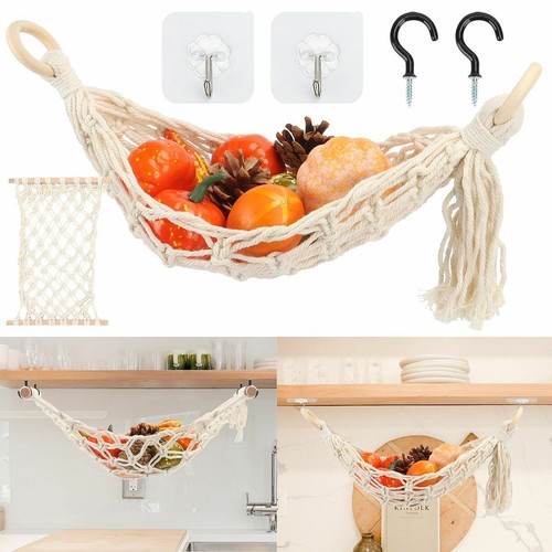 Macrame fruit hammock - fruit, under