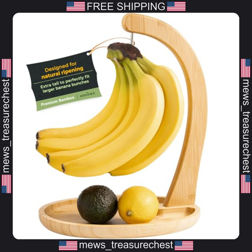 Bamboo banana holder stand - bamboo,